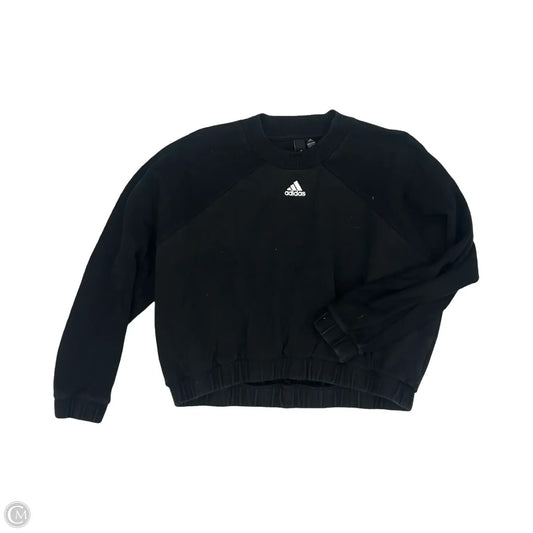 Athletic Sweatshirt Crewneck By Adidas In Black, Size: M