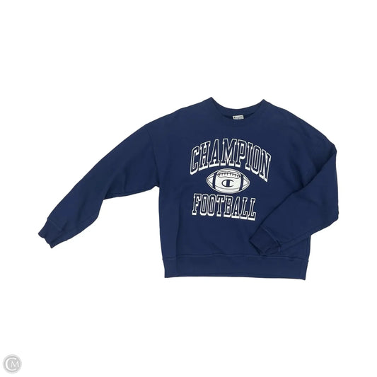 Athletic Sweatshirt Crewneck By Champion In Navy, Size: M