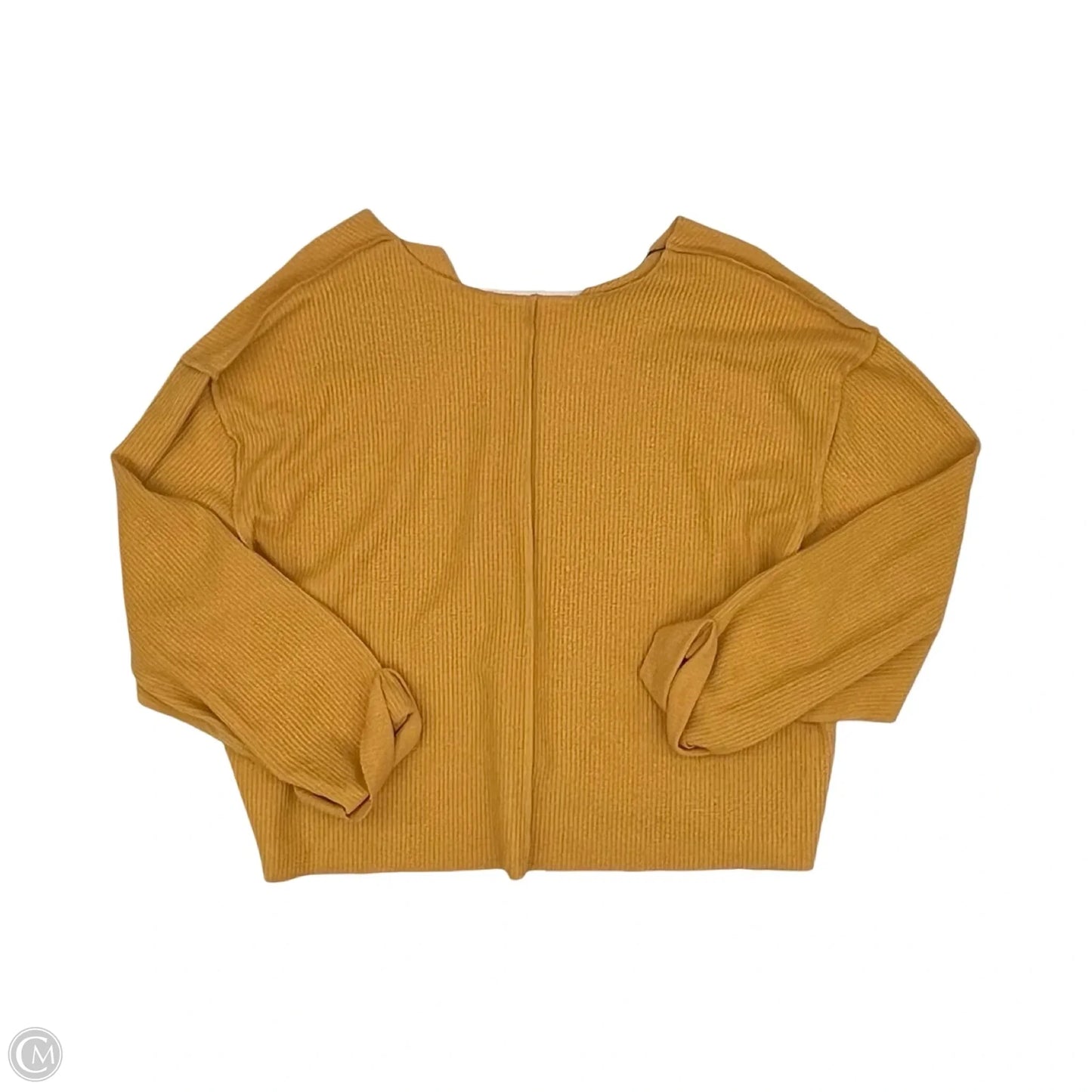 Top Long Sleeve By Double Zero In Yellow, Size: S