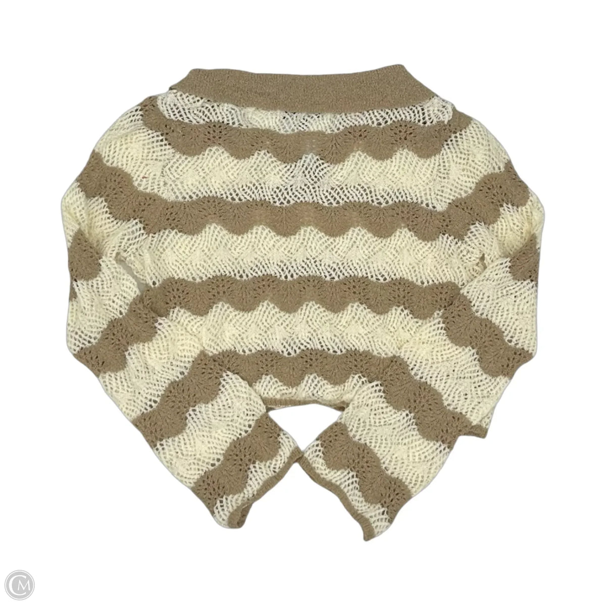 Sweater By Lumiere In Brown & Cream, Size: S