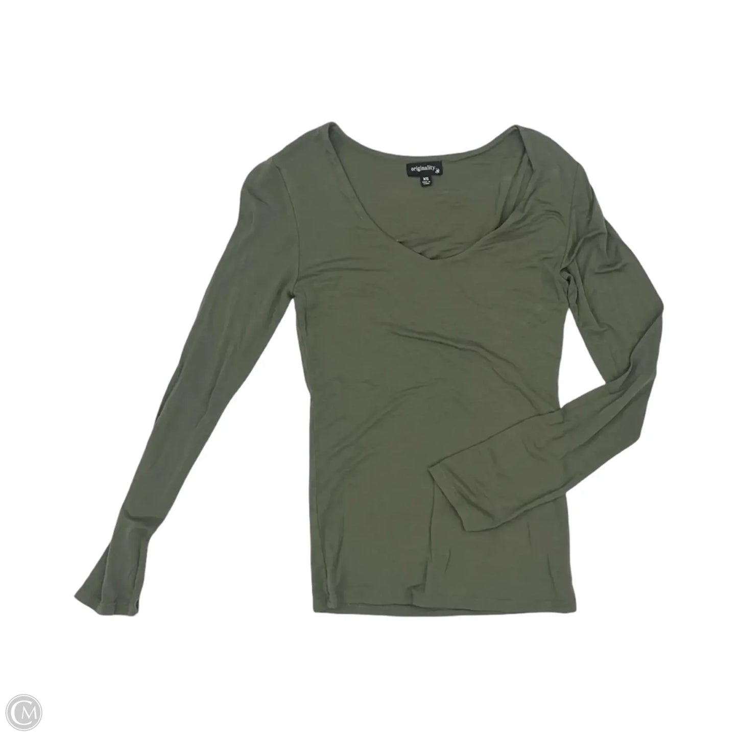 Top Long Sleeve By Originality In Green, Size: Xs