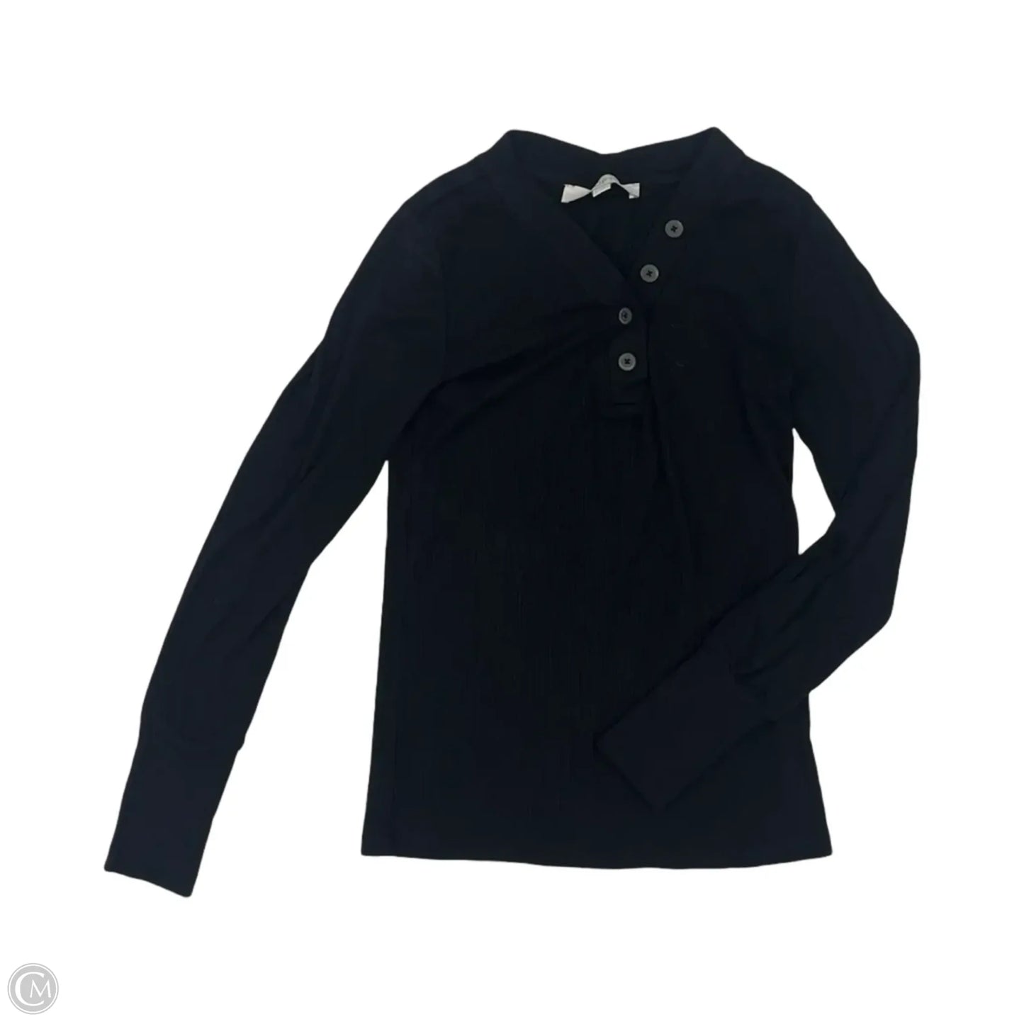 Top Long Sleeve By Oggi In Black, Size: S