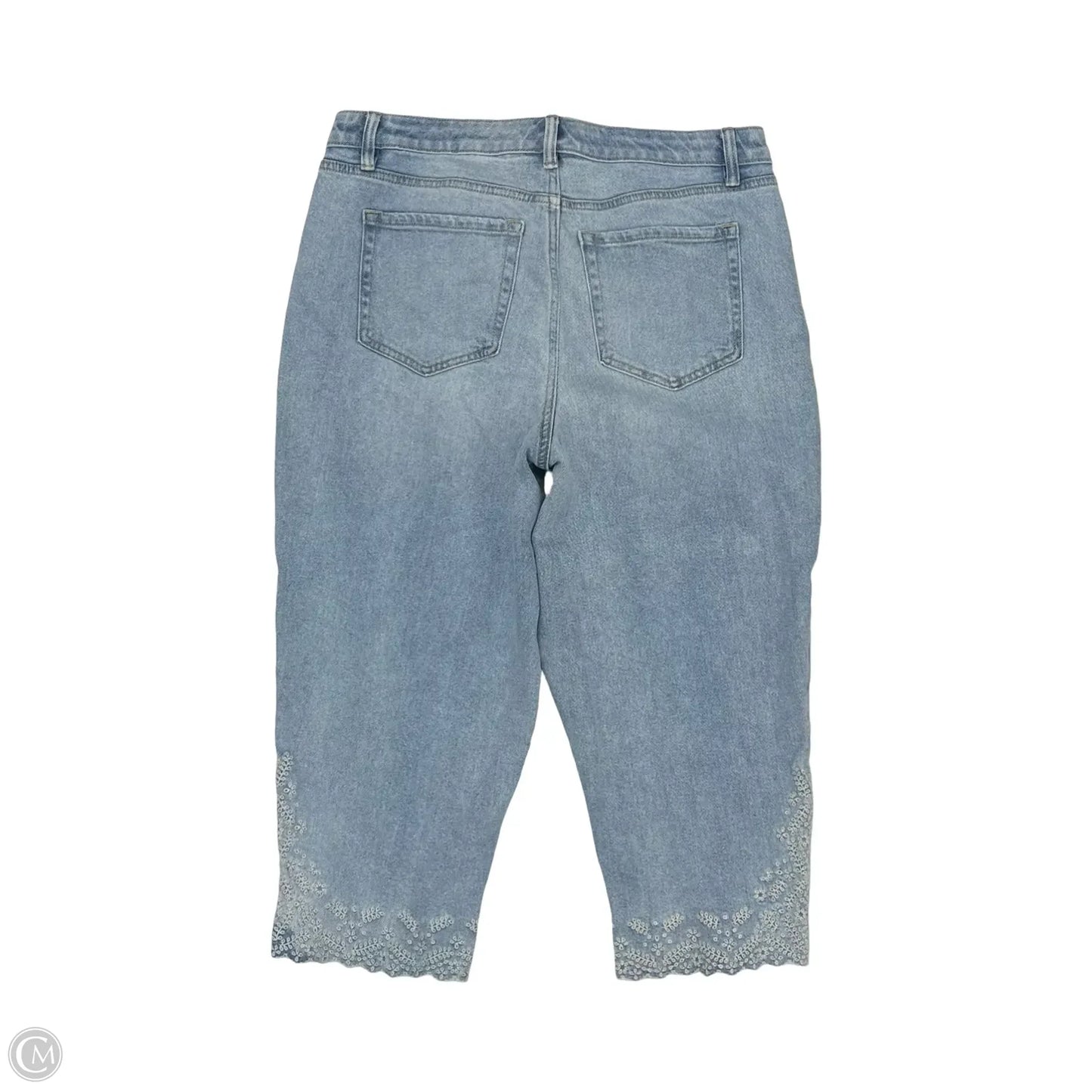 Jeans Cropped By Lane Bryant In Blue Denim, Size: 14