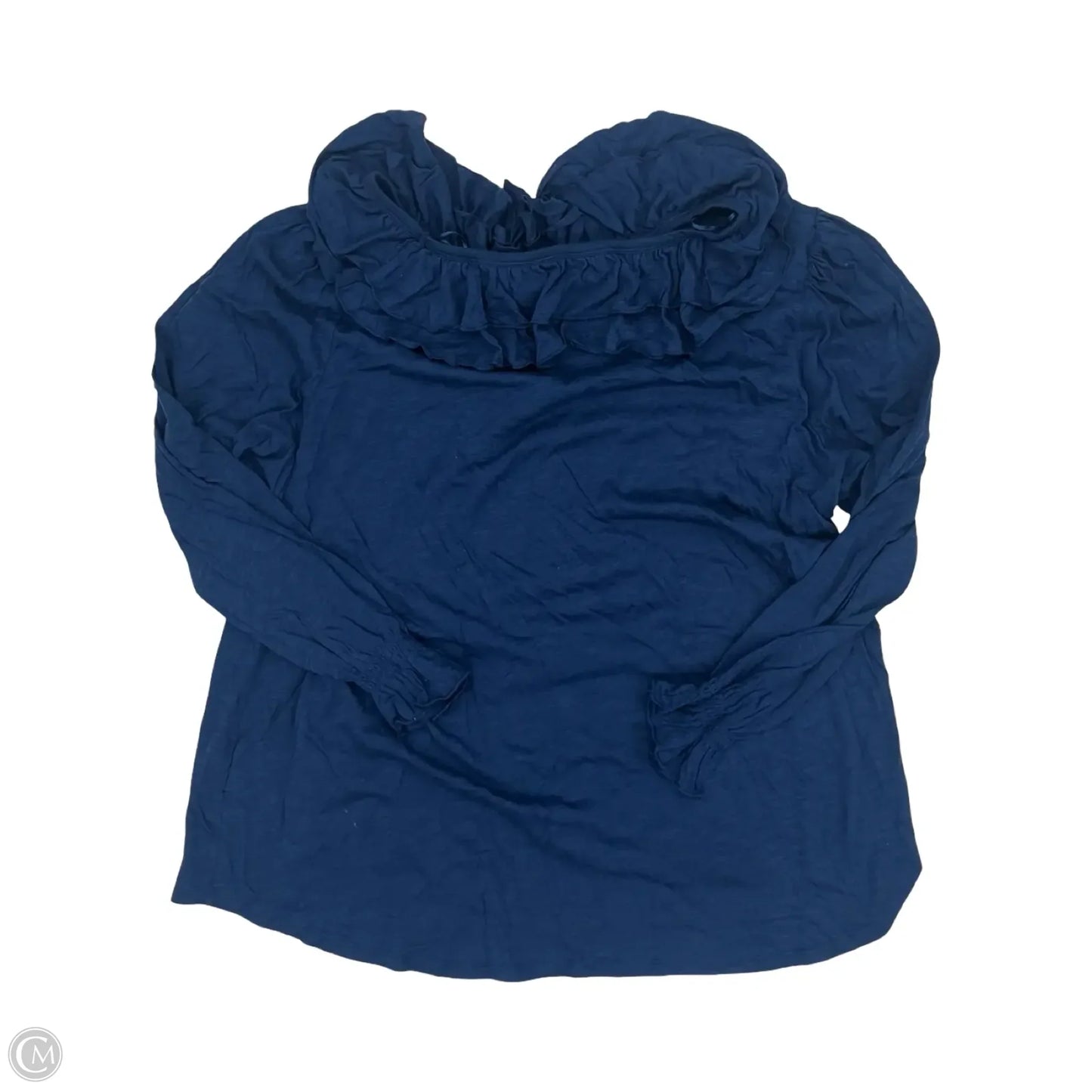 Top Long Sleeve By Terra & Sky In Navy, Size: 3x