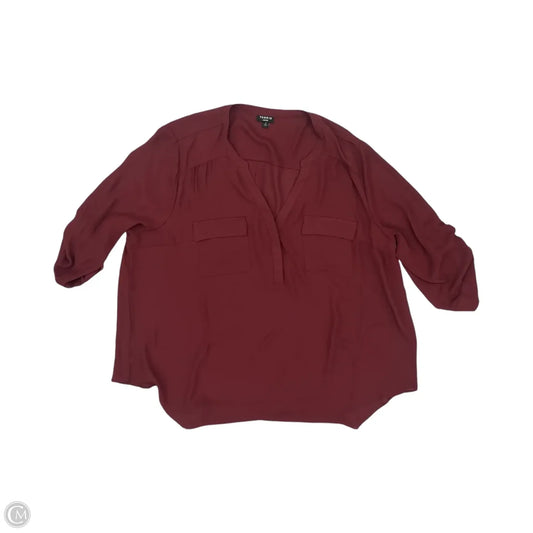 Blouse 3/4 Sleeve By Torrid In Red, Size: 2x