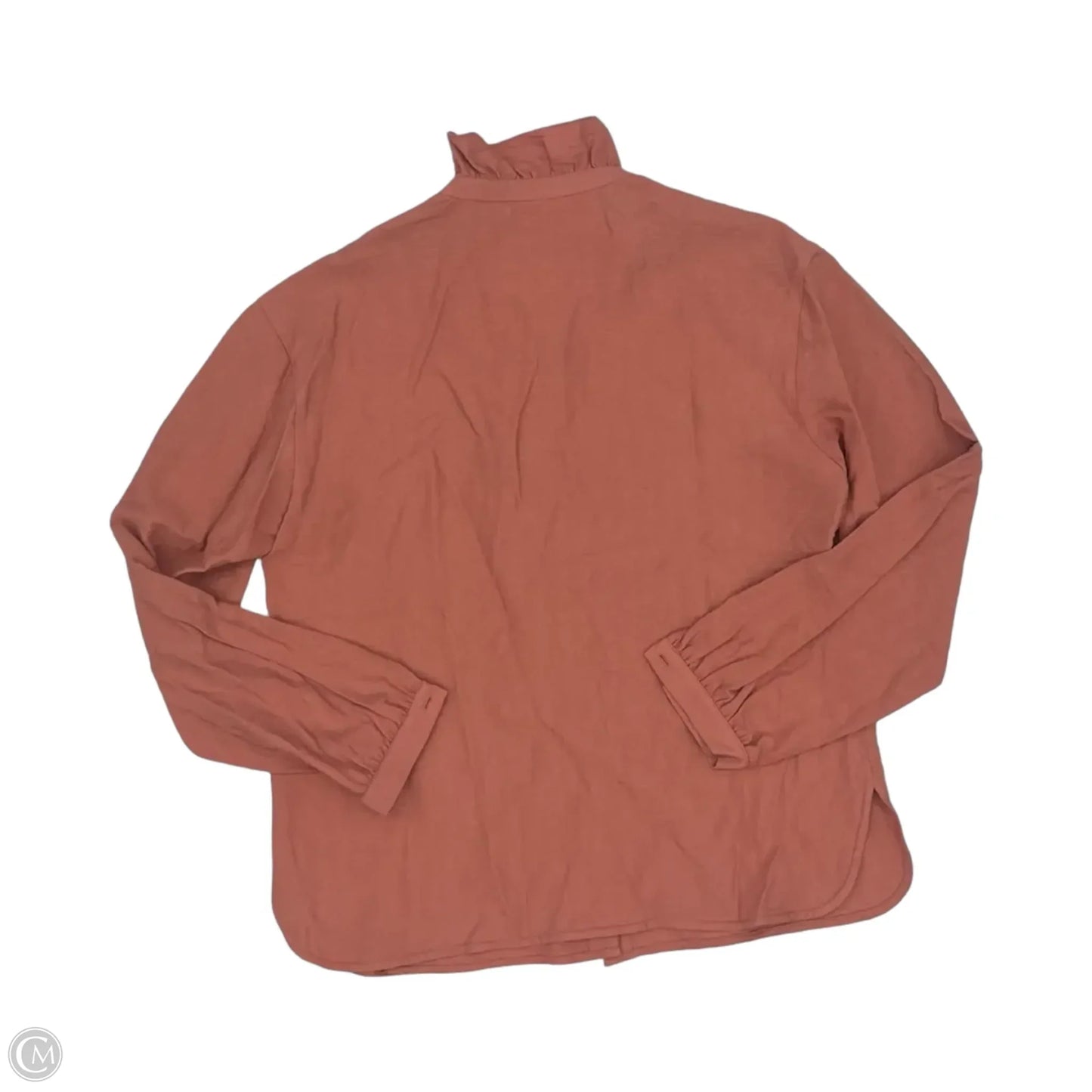 Blouse Long Sleeve By Clothes Mentor In Orange, Size: S