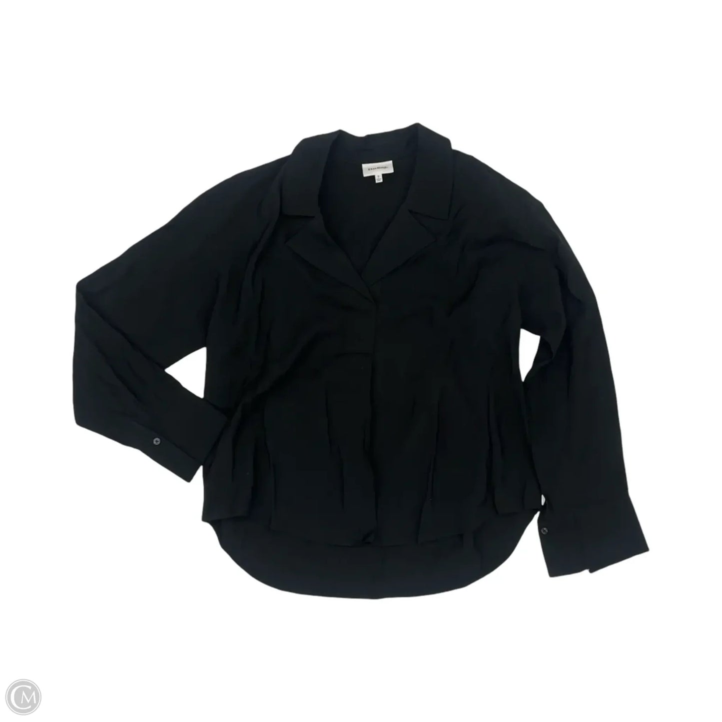 Blouse Long Sleeve By Clothes Mentor In Black, Size: S