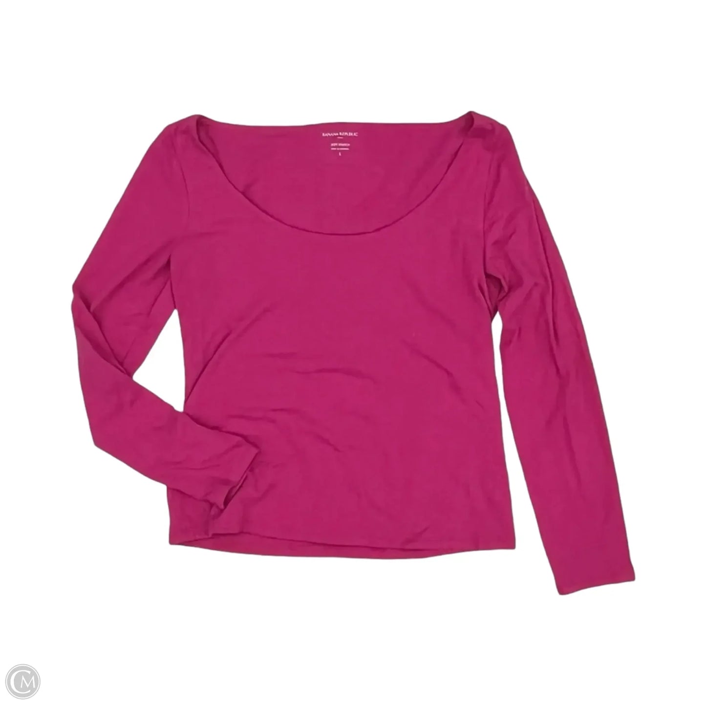 Top Long Sleeve By Banana Republic In Pink, Size: L