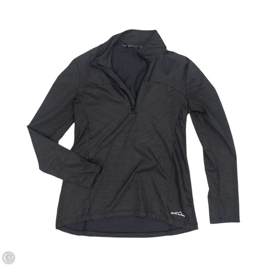 Athletic Top Long Sleeve Collar By Eddie Bauer In Grey, Size: M