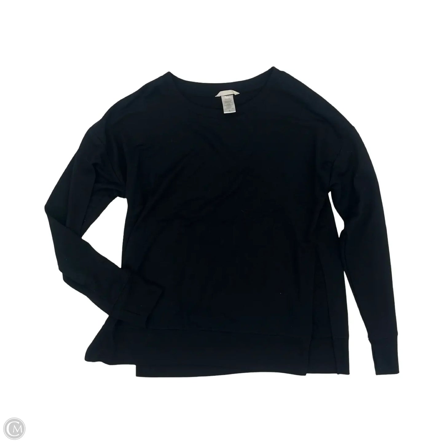Top Long Sleeve By Jockey In Black, Size: L