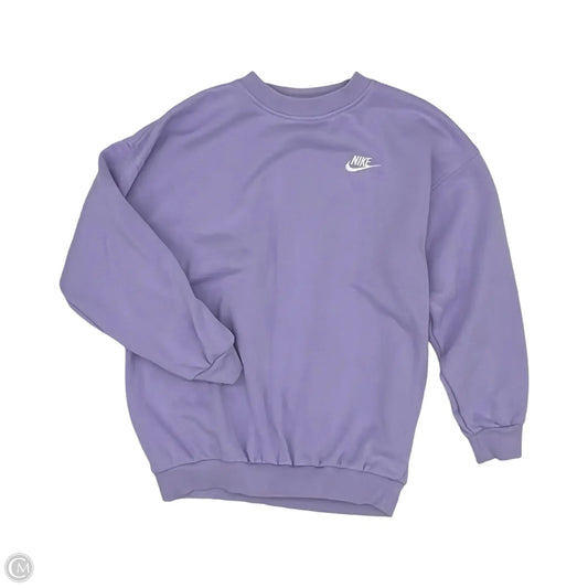 Athletic Sweatshirt Crewneck By Nike In Purple, Size: L