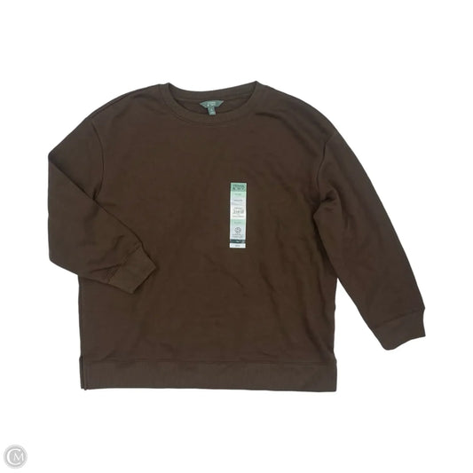 Sweatshirt Crewneck By Terra & Sky In Brown, Size: L