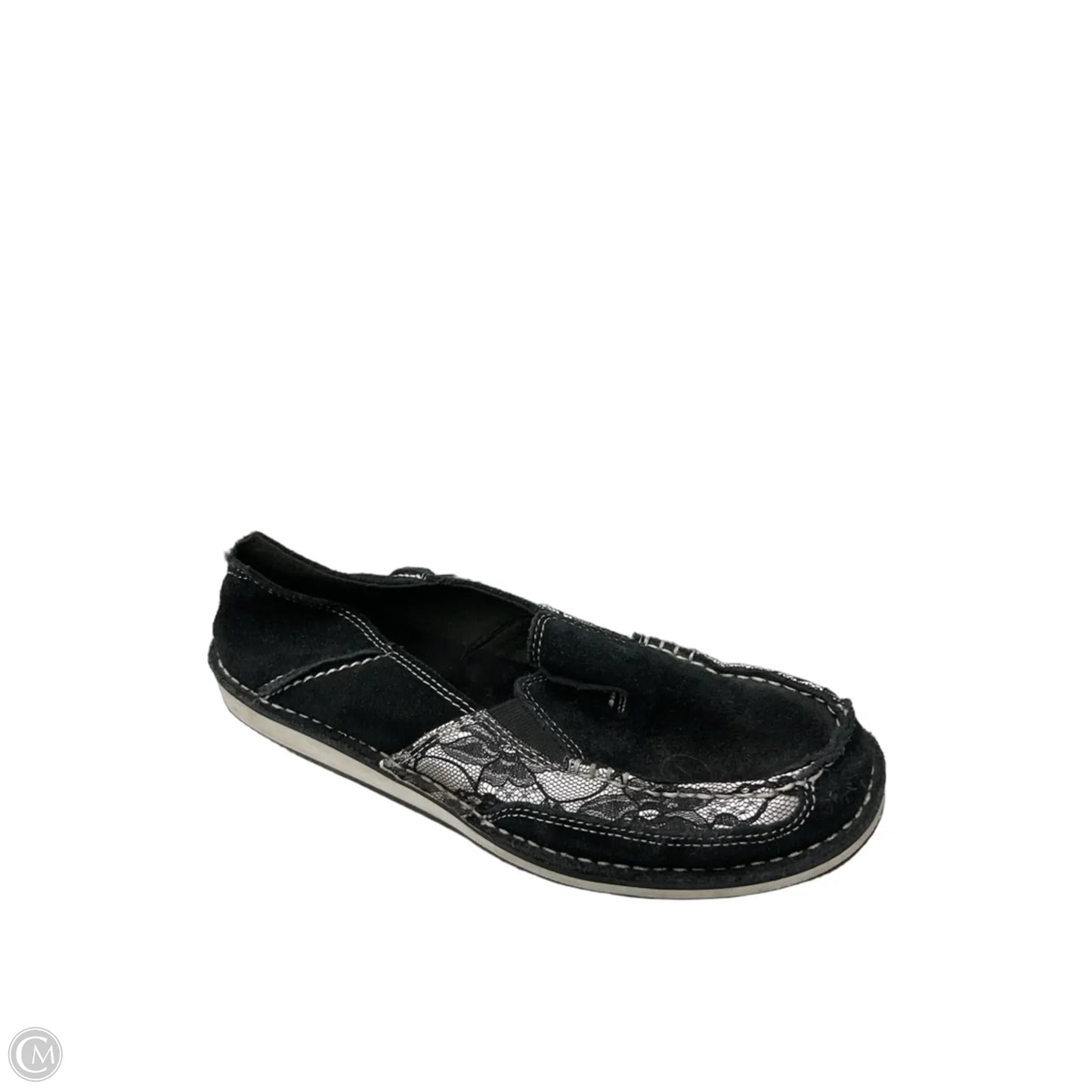 Shoes Flats By Ariat In Black & Cream, Size: 10