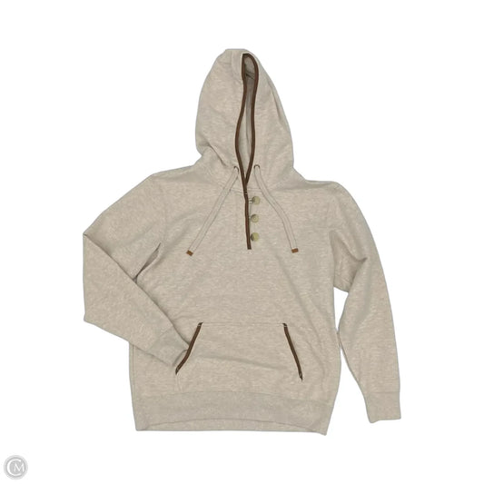 Sweatshirt Hoodie By Ariat In Tan, Size: L