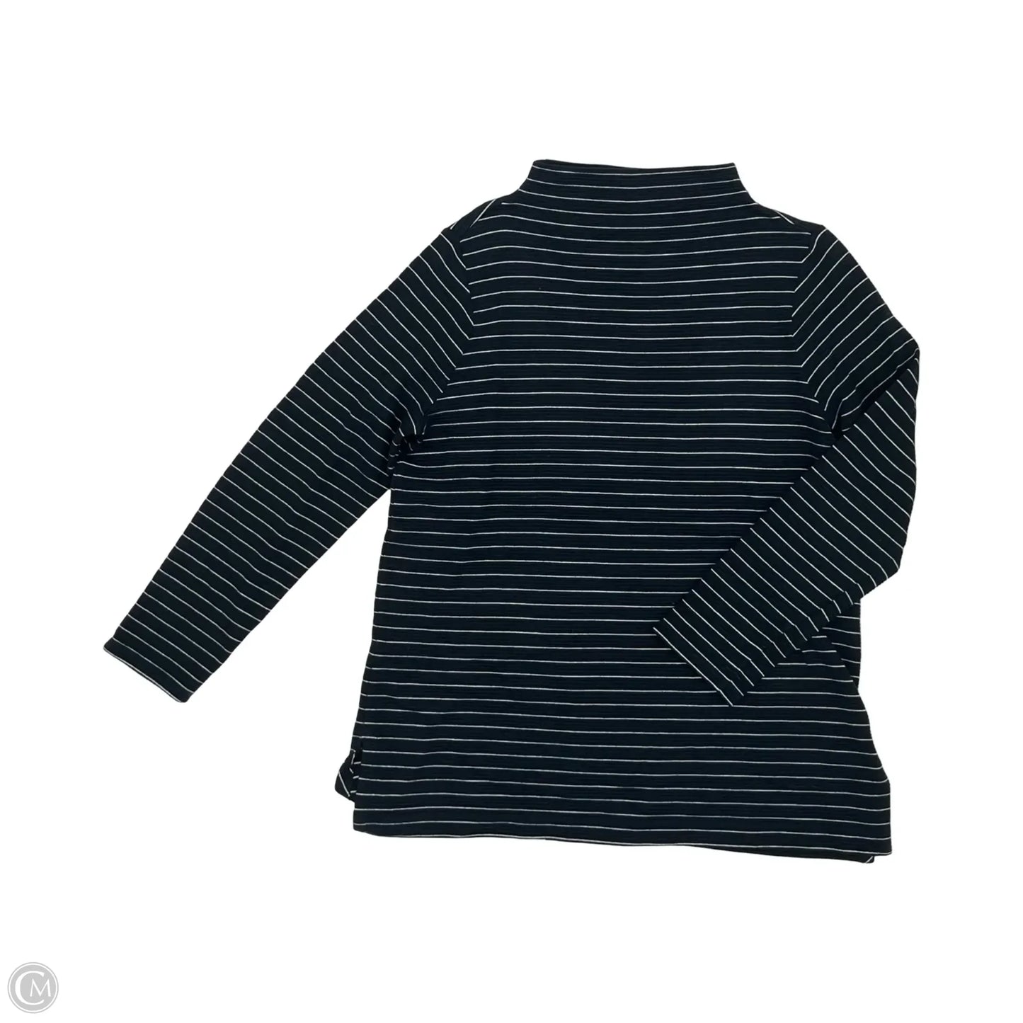 Top Long Sleeve By J. Jill In Blue & Cream, Size: L