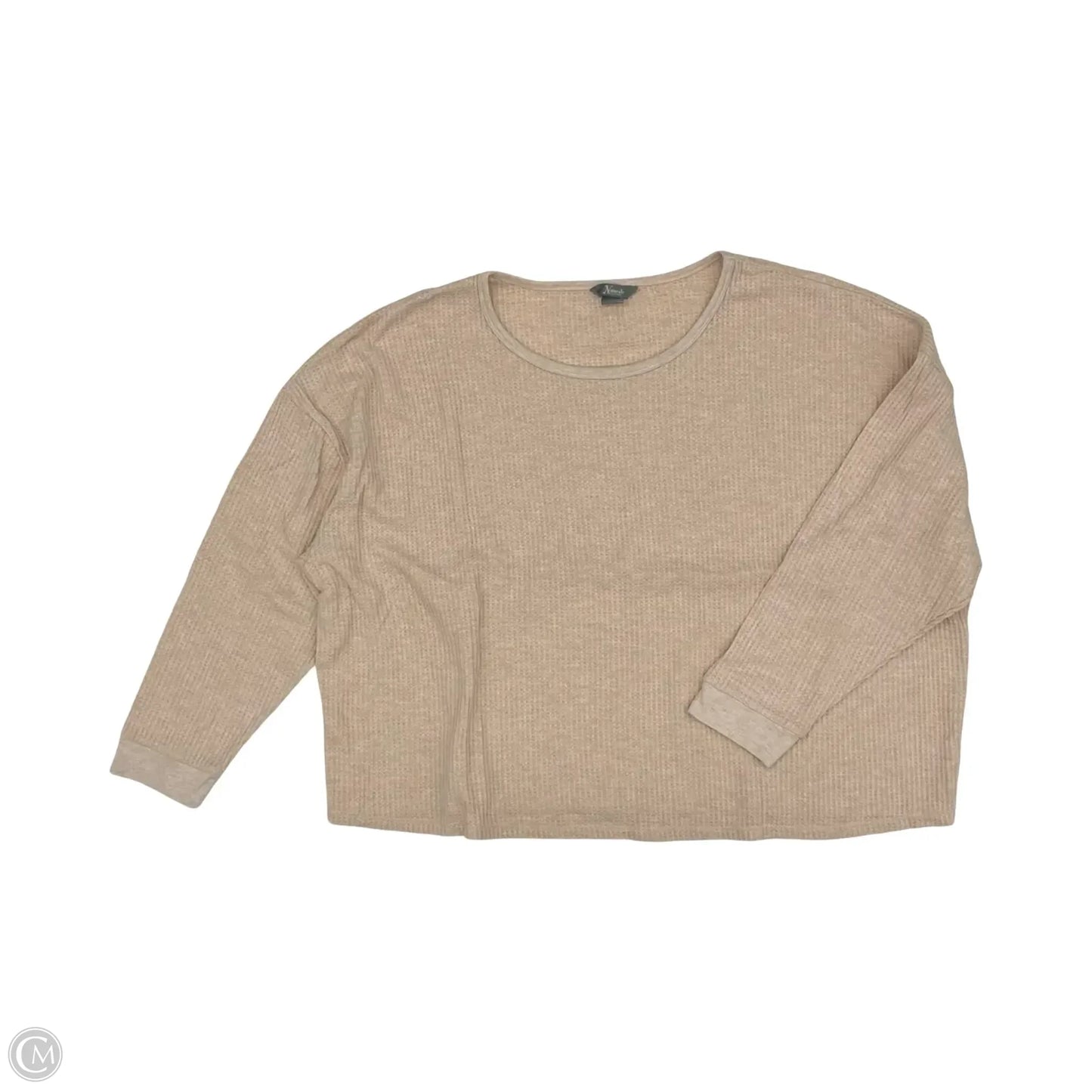 Top Long Sleeve By Natural Reflections In Peach, Size: Xxl