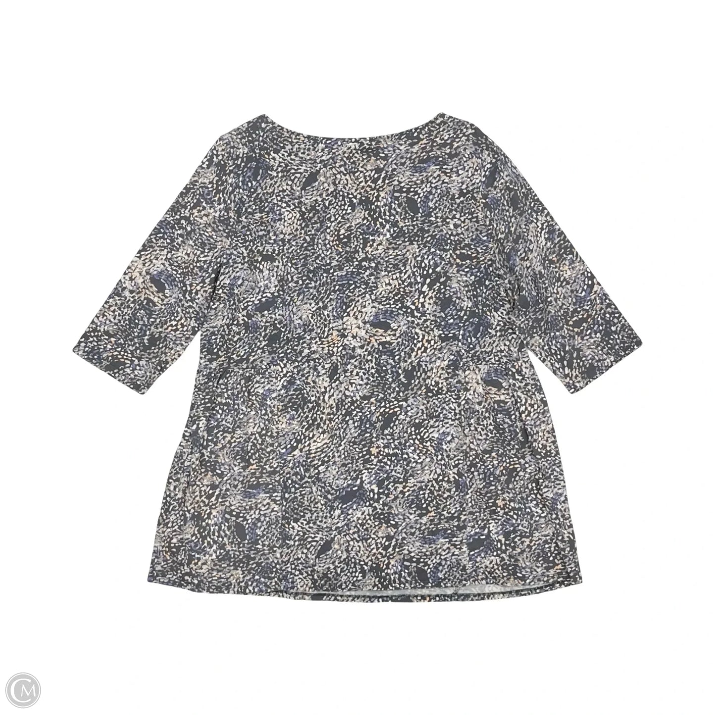 Top 3/4 Sleeve By Pure Jill In Grey & Purple, Size: L
