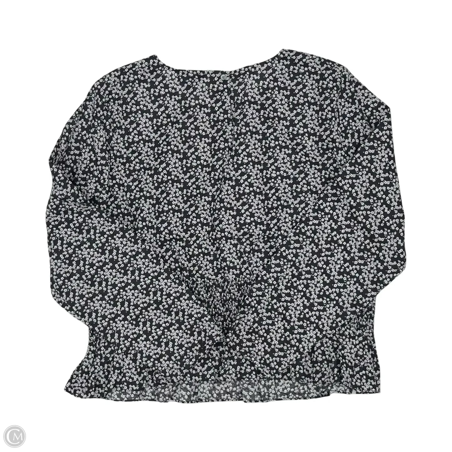 Blouse Long Sleeve By J. Crew In Floral Print, Size: Xxl