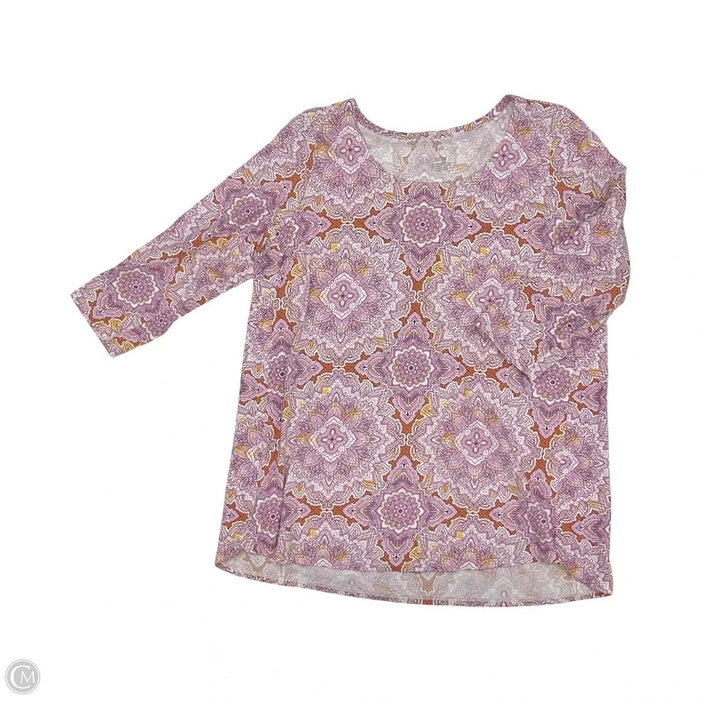 Top Long Sleeve By J. Jill In Orange & Purple, Size: L