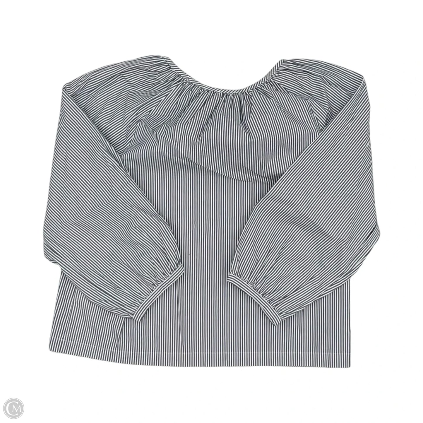 Top Long Sleeve By J. Crew In Grey & White, Size: L