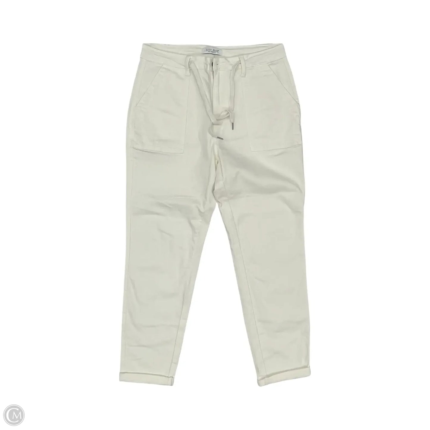 Jeans Skinny By Judy Blue In Cream Denim, Size: 14
