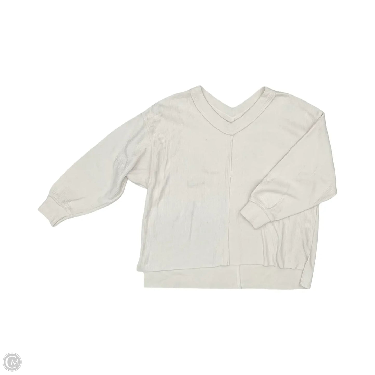 Top Long Sleeve By Aerie In Cream, Size: L