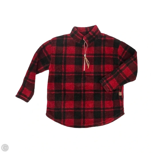 Sweatshirt Collar By Maurices In Black & Red, Size: 1x