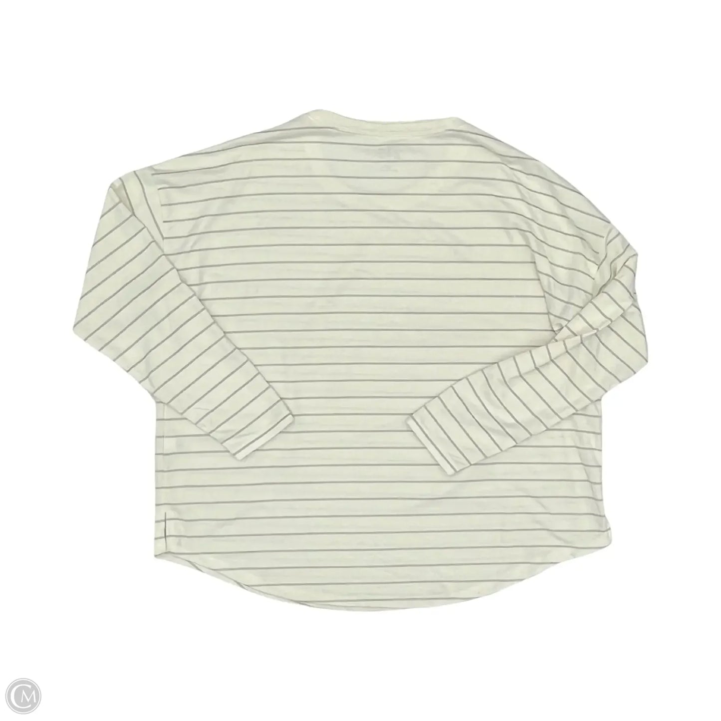 Top Long Sleeve By Maurices In Cream & Grey, Size: Xxl