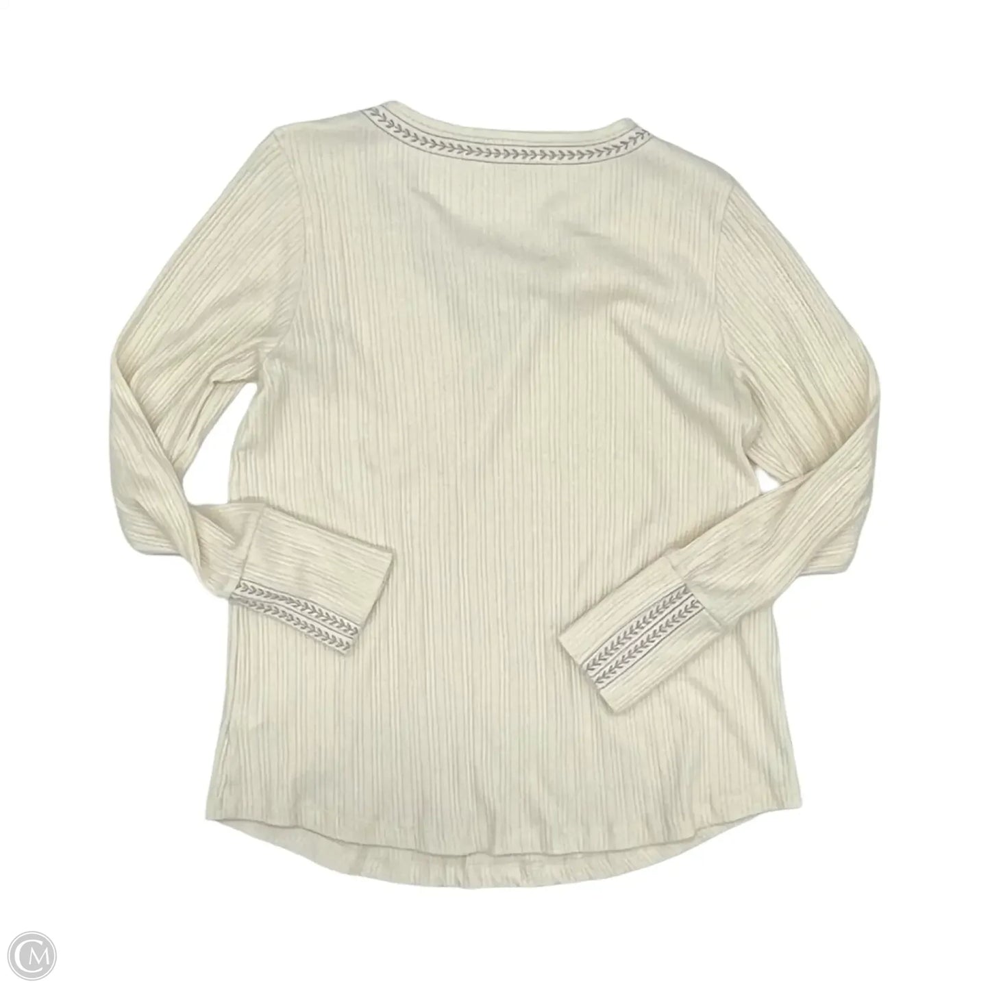 Top Long Sleeve By Maurices In Cream, Size: Xl