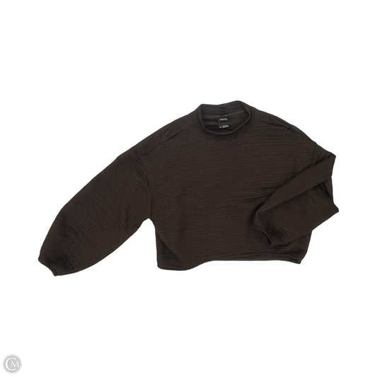 Athletic Top Long Sleeve Collar By Prana In Brown, Size: L