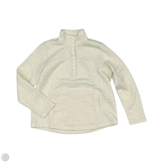 Sweatshirt Collar By Lands End In Cream, Size: M