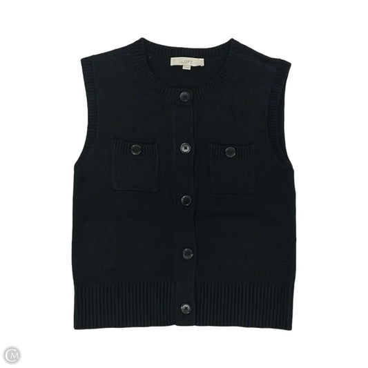 Vest Sweater By Loft In Black, Size: Xs