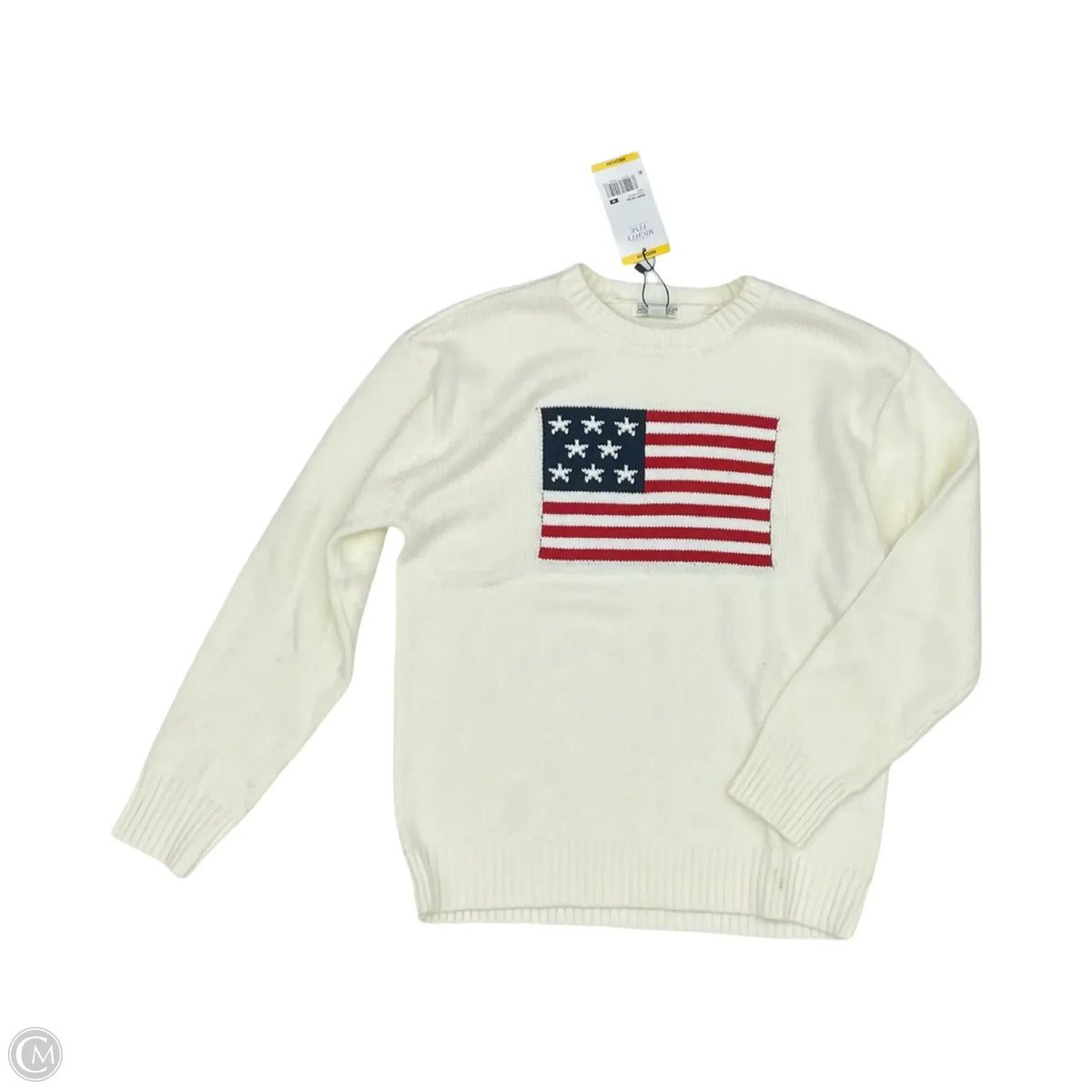 Sweater By Mighty Fine In Cream, Size: M
