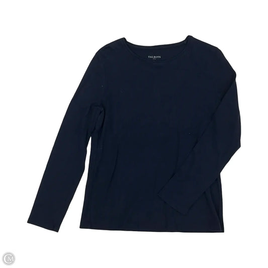 Top Long Sleeve By Talbots In Navy, Size: L
