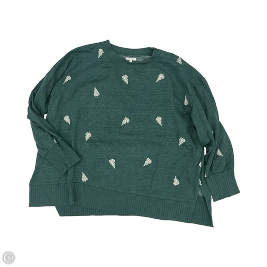 Sweatshirt Crewneck By Maurices In Green & White, Size: 3x