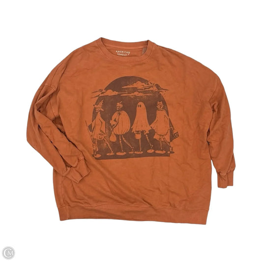 Sweatshirt Crewneck By American Eagle In Orange, Size: Xxl