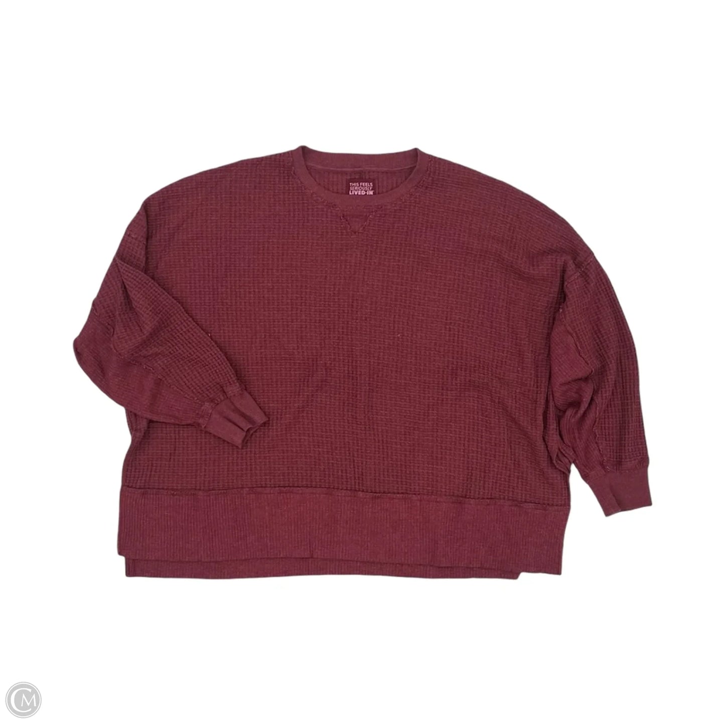 Top Long Sleeve By American Eagle In Red, Size: Xl