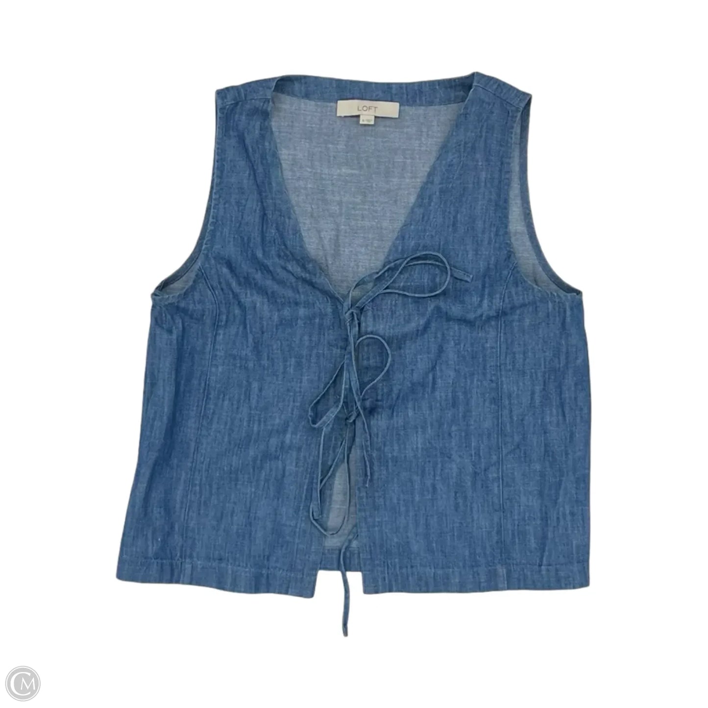 Vest Other By Loft In Blue Denim, Size: M