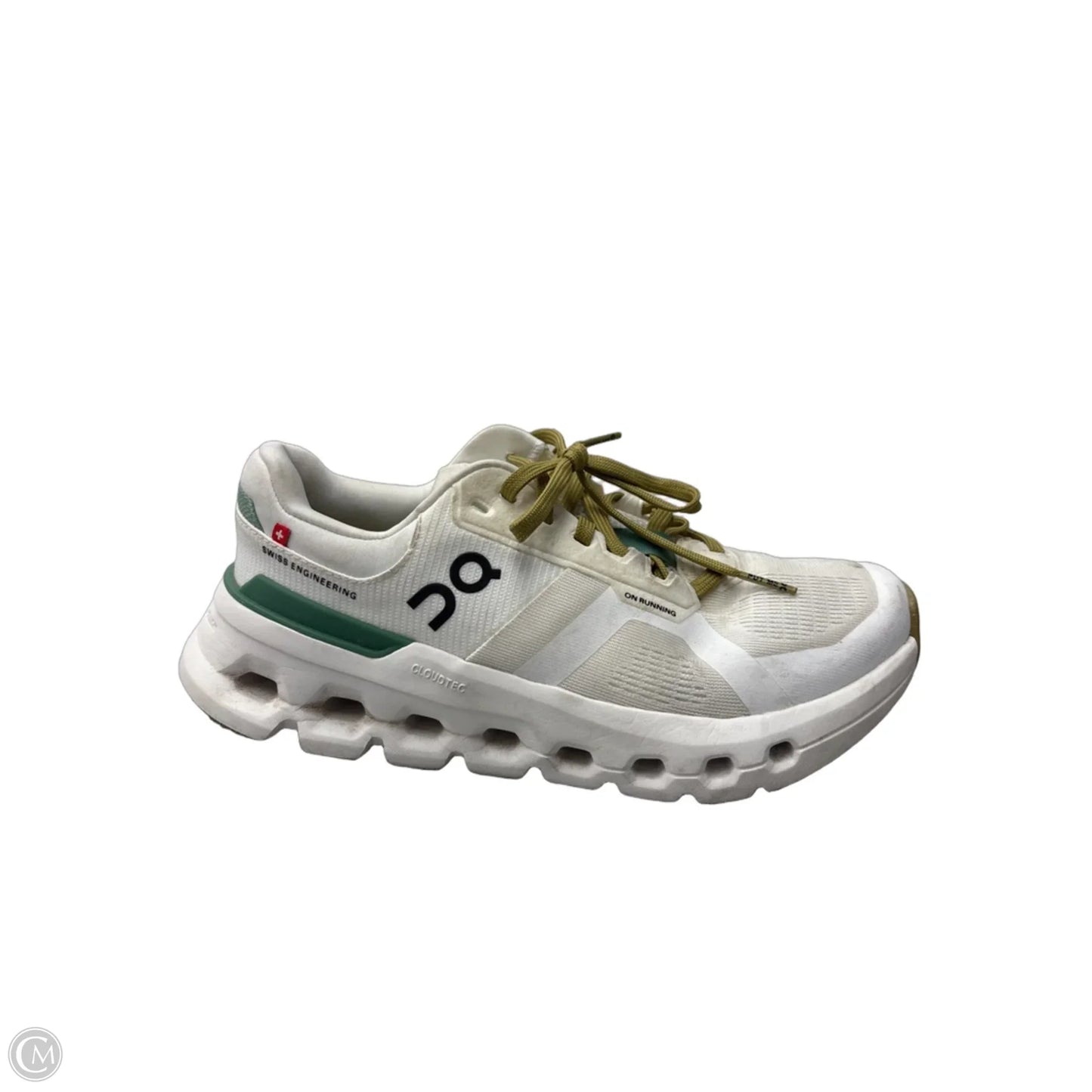 Shoes Athletic By On Cloud In Cream & Green, Size: 6.5
