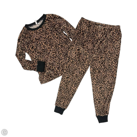 Pajamas 2pc By Joyspun In Leopard Print, Size: S