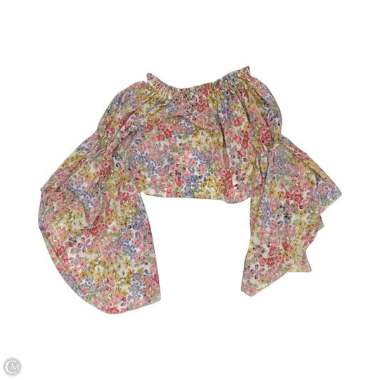 Blouse Long Sleeve By Live 4 Truth In Floral Print, Size: M