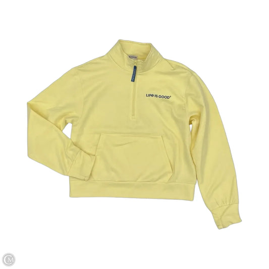 Sweatshirt Collar By Life Is Good In Yellow, Size: S