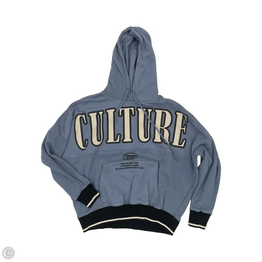 Sweatshirt Hoodie By Clothes Mentor In Black & Blue, Size: M