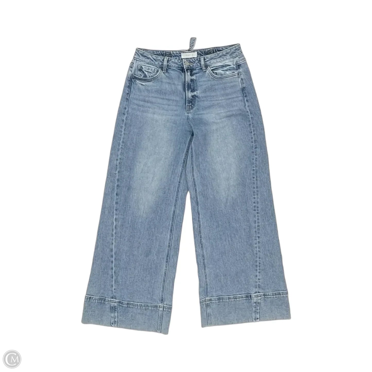 Jeans Wide Leg By Vervet In Blue Denim, Size: 8