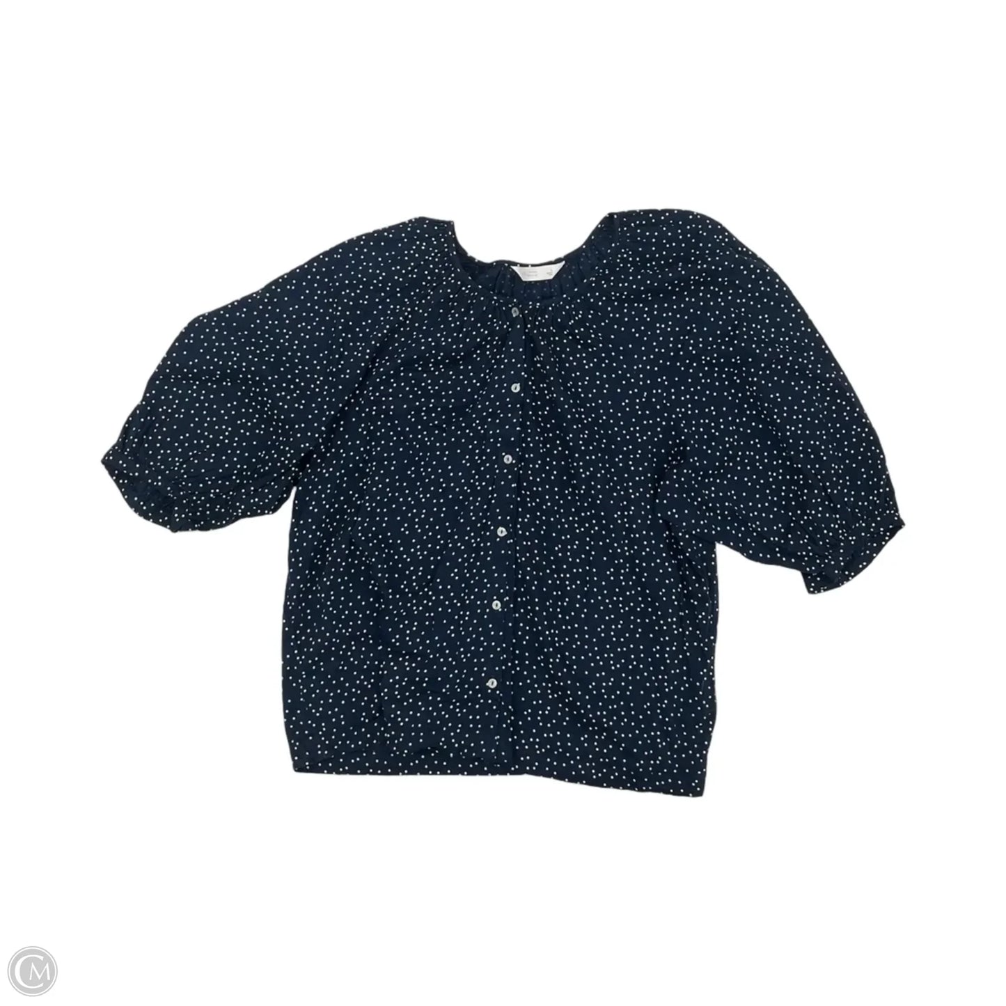 Blouse 3/4 Sleeve By Lc Lauren Conrad In Polkadot Pattern, Size: L