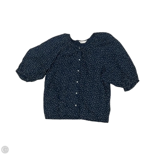Blouse 3/4 Sleeve By Lc Lauren Conrad In Polkadot Pattern, Size: L