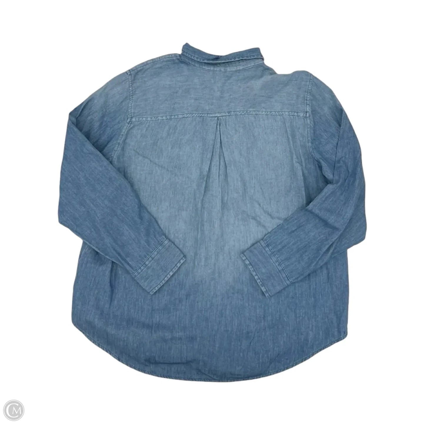 Top Long Sleeve By Old Navy In Blue Denim, Size: Xl