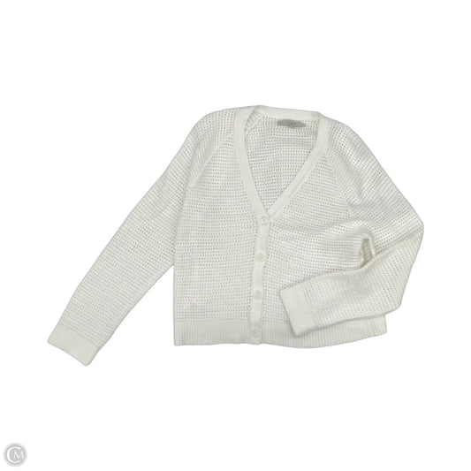 Sweater Cardigan By Loft In White, Size: L