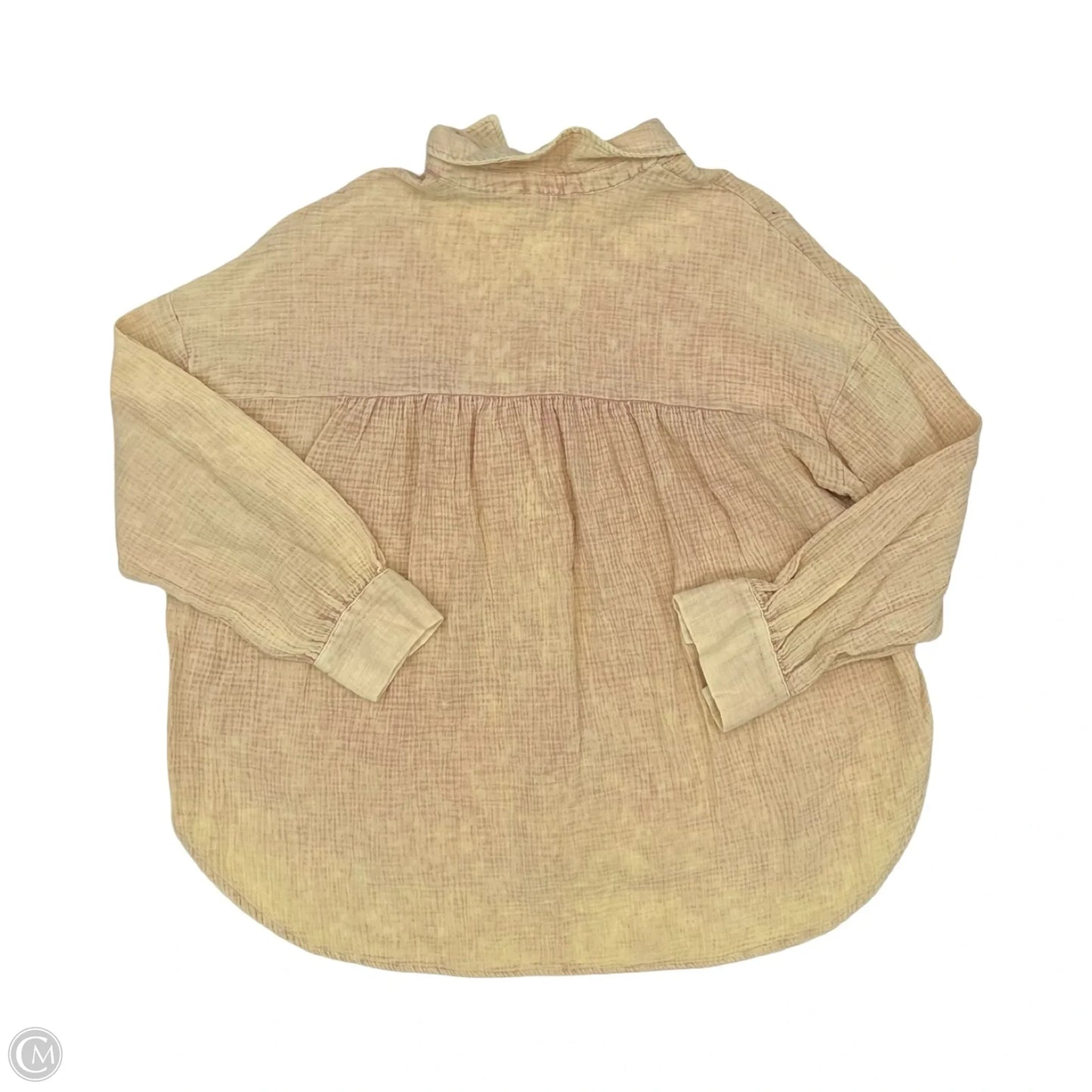 Top Long Sleeve By Peach Love Cream California In Orange, Size: M