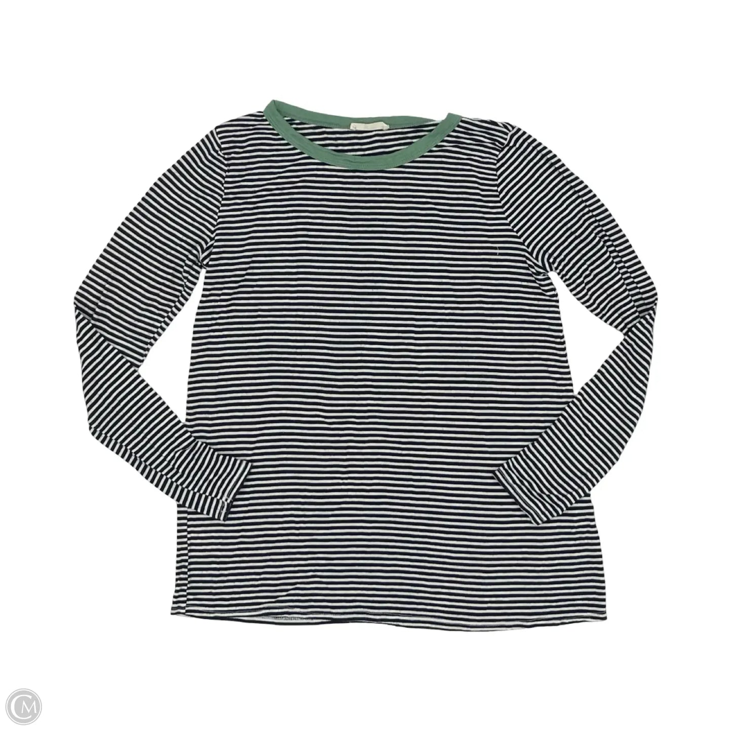 Top Long Sleeve By Clothes Mentor In Blue & Cream, Size: M